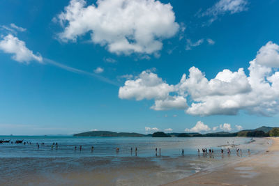 Group of people on beach
