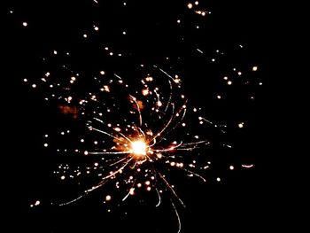 Low angle view of firework display