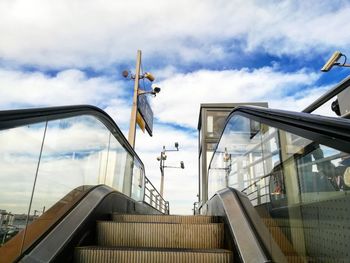 Low angle view of bridge against sky