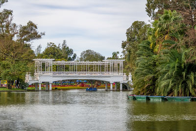 Bridge over river against sky