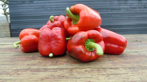 Close-up of tomatoes on table