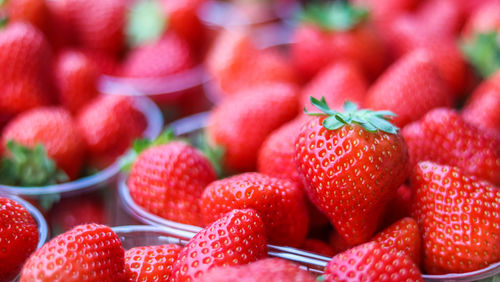 Full frame shot of strawberries