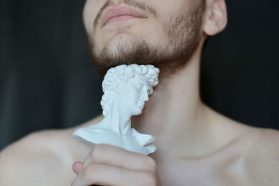 Close-up portrait of young man