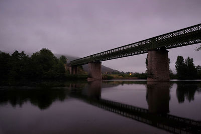 Bridge over river against sky