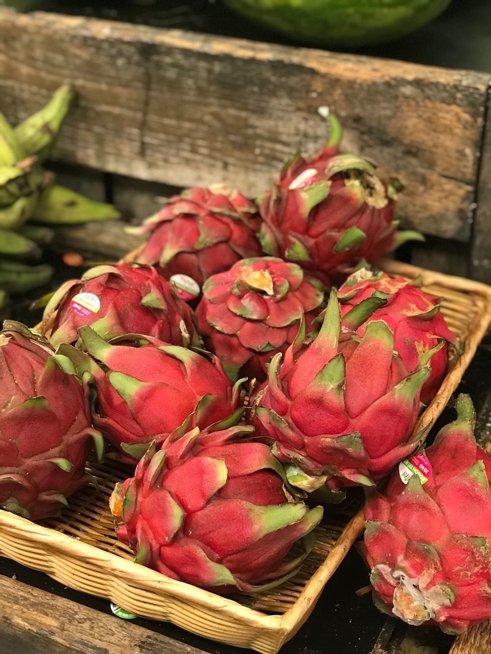 CLOSE-UP OF STRAWBERRIES IN BASKET