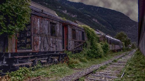 Railroad track against sky