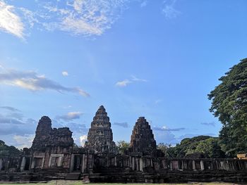 Old temple building against sky