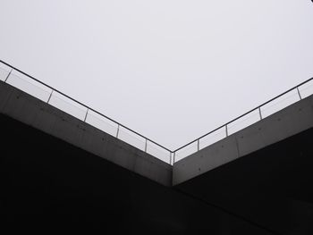 Low angle view of bridge against clear sky