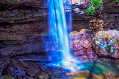 Scenic view of waterfall