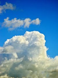 Low angle view of clouds in blue sky