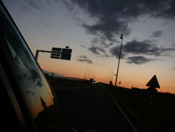 Road at sunset