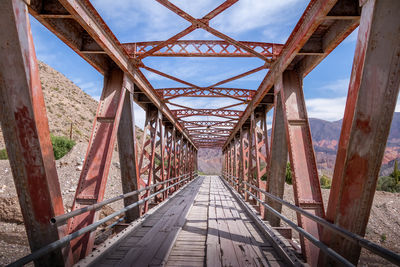 Low angle view of bridge against sky