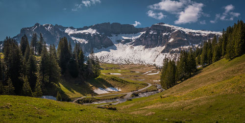 Beautiful mountain landscape in mellau, vorarlberg austria