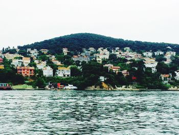 View of river with buildings in background