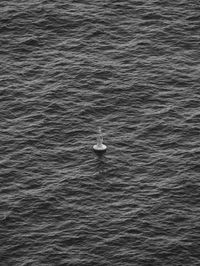 High angle view of a boat in calm sea