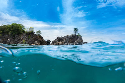 Scenic view of sea against sky