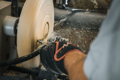 Man working in machine