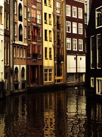 Reflection of buildings in canal