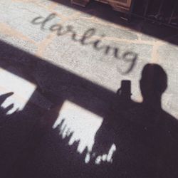 Shadow of man on wall