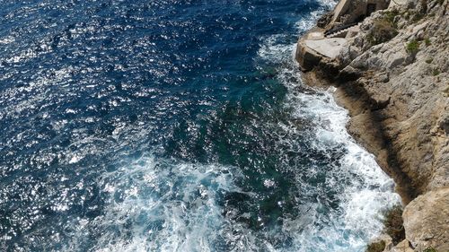 Rocks in sea