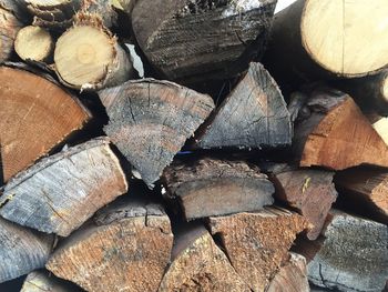 Full frame shot of logs