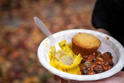 Close-up of food in bowl on table
