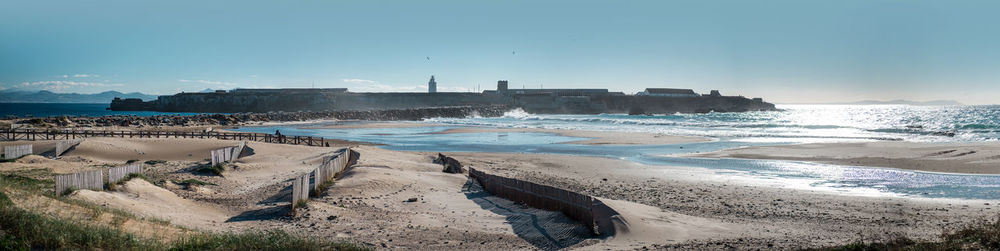 Panoramic view of beach against sky