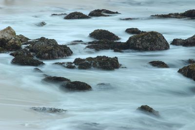 Scenic view of rocks in sea