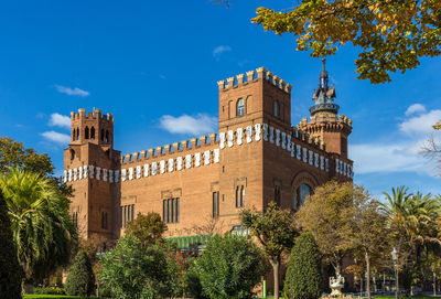 Low angle view of historical building against sky