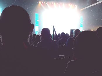 Rear view of people at concert