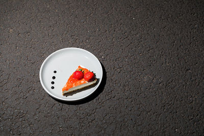 High angle view of breakfast served on plate