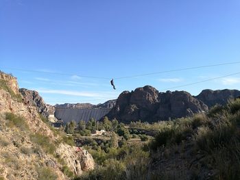 Scenic view of mountains against clear sky