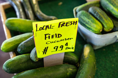 Close-up of vegetables for sale at market stall