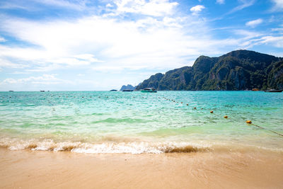 Scenic view of sea against sky