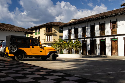 Beautiful street of the heritage town of salamina located at the caldas department in colombia.