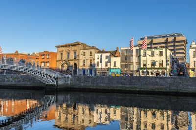 Bridge over river in city