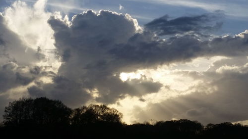 Low angle view of cloudy sky