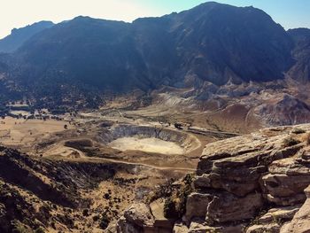 Scenic view of mountain range