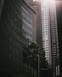 Low angle view of modern buildings in city