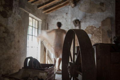 Interior of abandoned building