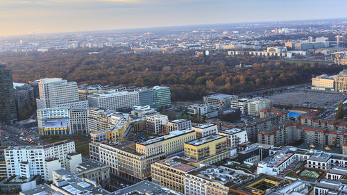 High angle view of cityscape