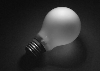Close-up of illuminated light bulb