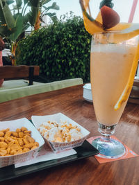 Close-up of drink on table