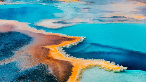 High angle view of sea shore