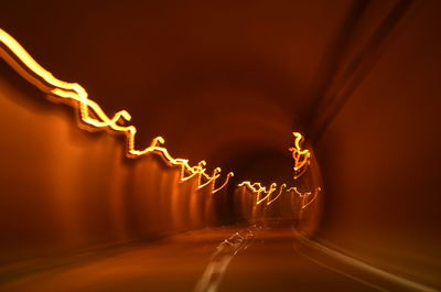 Close-up of illuminated string lights