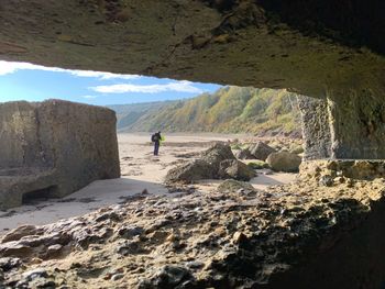 Man standing on rock