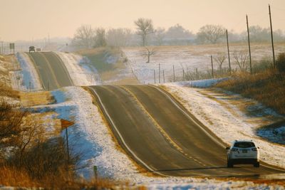 Rolling landscape in winter