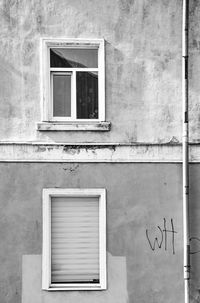 Closed window of building