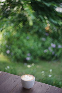 Close-up of coffee on table