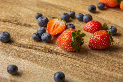 Close-up of fruits on table